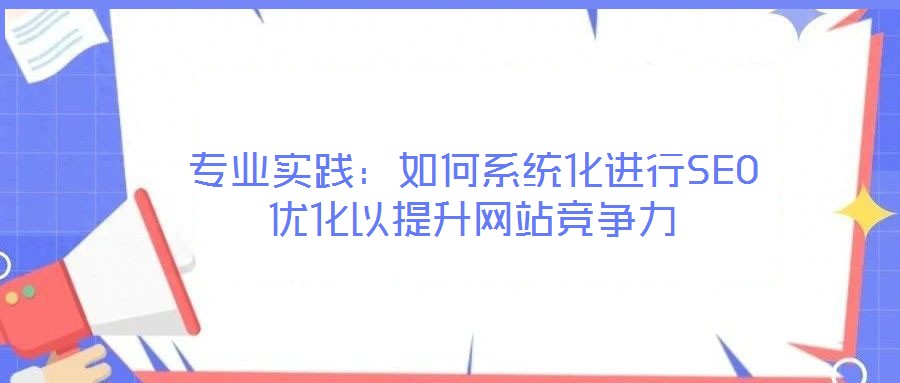 專(zhuān)業(yè)實(shí)踐：如何系統(tǒng)化進(jìn)行SEO優(yōu)化以提升網(wǎng)站競(jìng)爭(zhēng)力