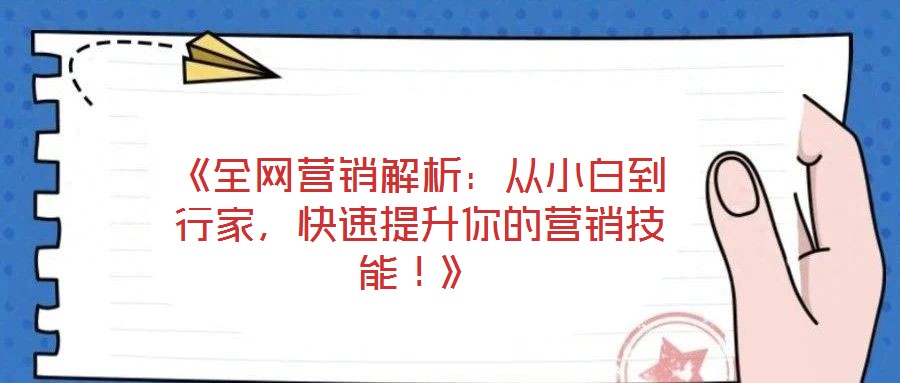 《全網(wǎng)營銷解析：從小白到行家，快速提升你的營銷技能！》