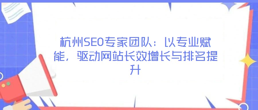 杭州SEO專家團(tuán)隊(duì)：以專業(yè)賦能，驅(qū)動網(wǎng)站長效增長與排名提升
