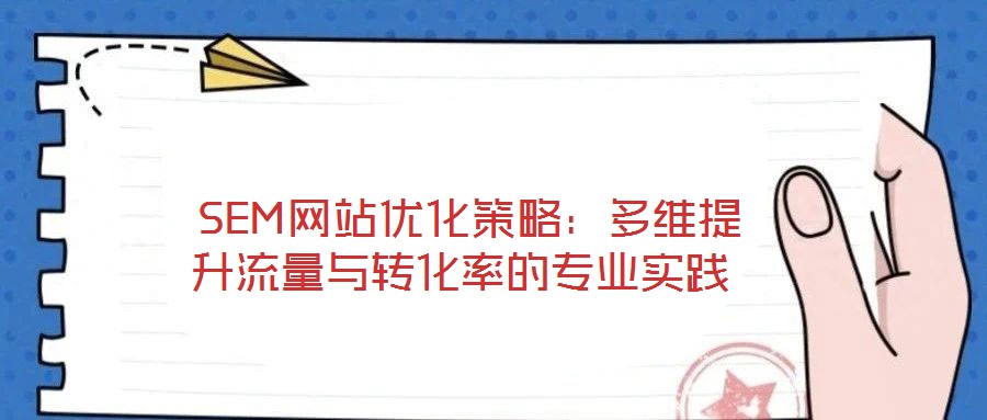  SEM網(wǎng)站優(yōu)化策略：多維提升流量與轉化率的專業(yè)實踐