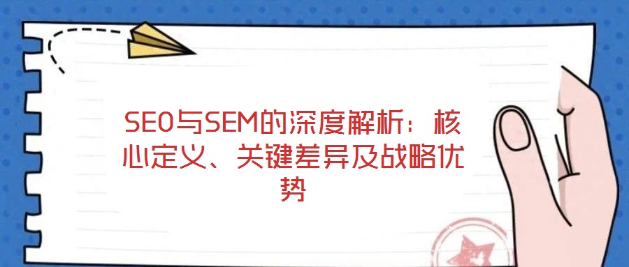 SEO與SEM的深度解析：核心定義、關(guān)鍵差異及戰(zhàn)略優(yōu)勢(shì)