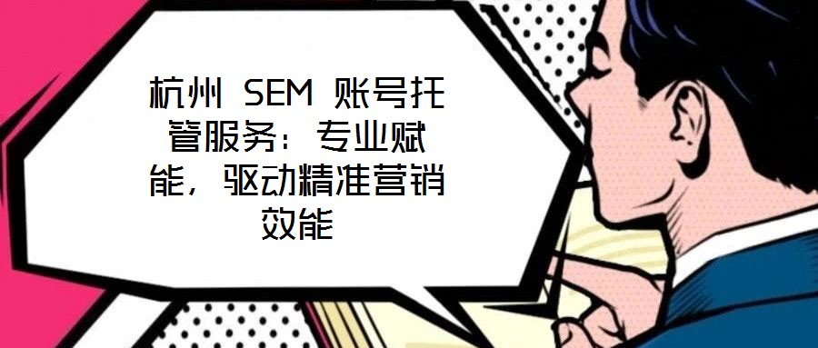 杭州 SEM 賬號(hào)托管服務(wù)：專(zhuān)業(yè)賦能，驅(qū)動(dòng)精準(zhǔn)營(yíng)銷(xiāo)效能