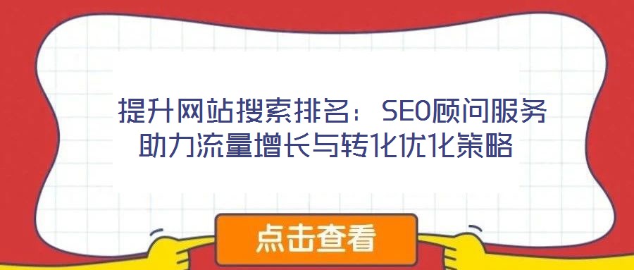  提升網(wǎng)站搜索排名：SEO顧問服務(wù)助力流量增長與轉(zhuǎn)化優(yōu)化策略